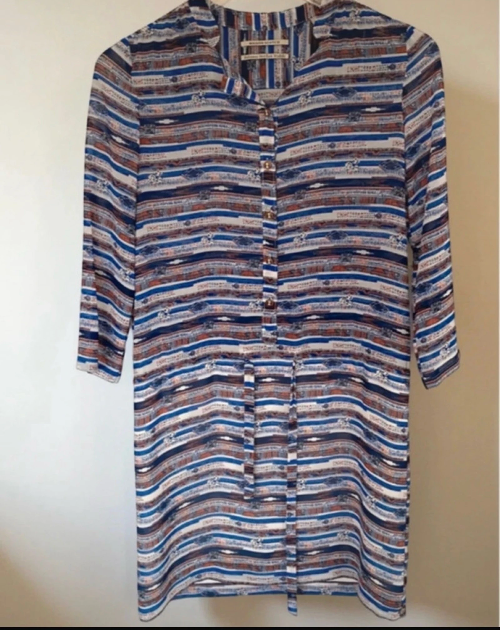 Maison Scotch boho printjurk S 36 blauw roest – photo 5